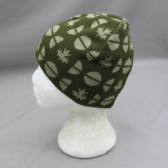 Westbeach Toque/Beanie - Green and Tan Reversible 2nd Logo - Adult Stretch Fit - Picture 10 of 12